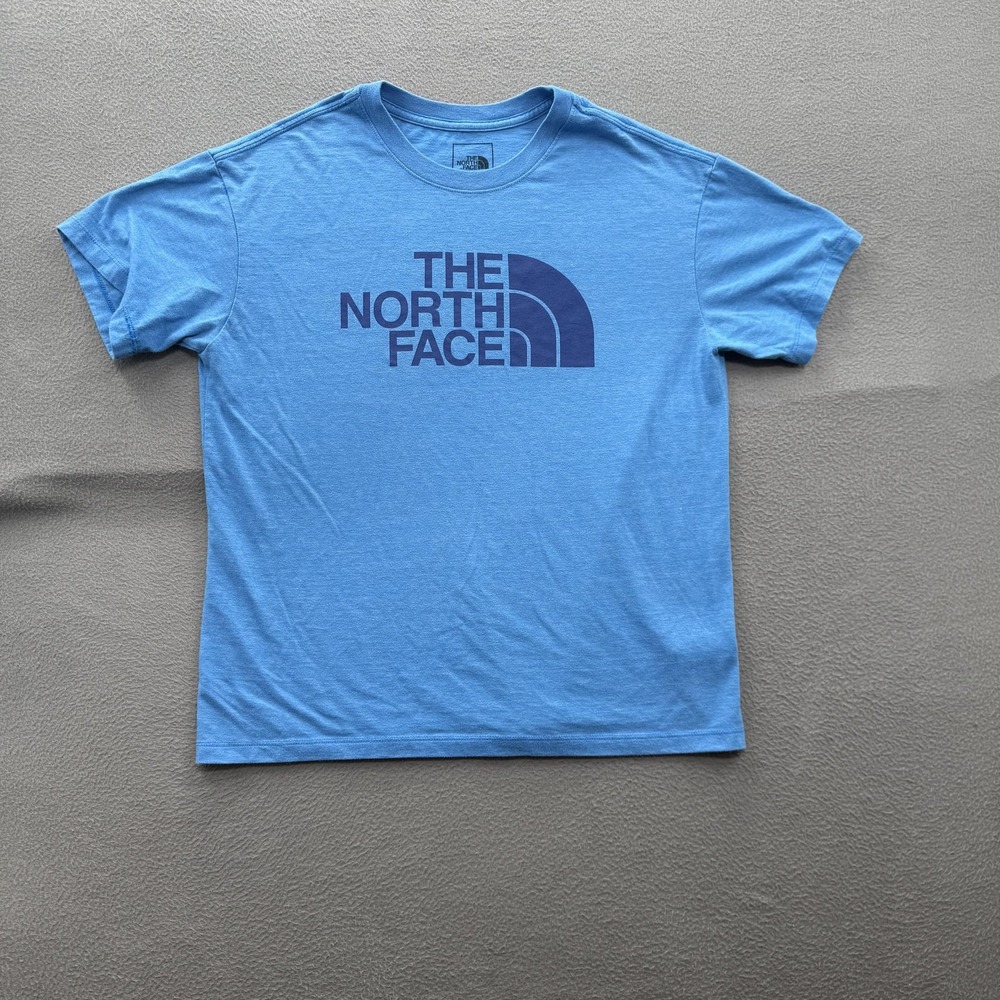 The North Face Shirt Womens Medium Blue Short Sleeve Logo Graphic Tee Tagless